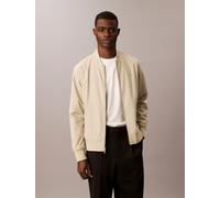 Bomberjacke CALVIN KLEIN "MATTE BOMBER", Herren, Gr. L, grau (moss gray), Web, Obermaterial: 100% Polyester, unifarben, normal hüftlang, Rundhals, eingesetzt Rippbündchen, Jacken Bomberjacke, Regular 