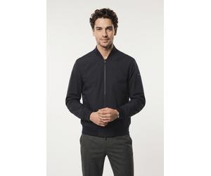 Bomberjacke CINQUE "CIRAPID", Herren, Gr. M, schwarz (dunkelblau), Web, Obermaterial: 100% Polyester, unifarben, regular fit normal, angesetztes Bündchen, Jacken Bomberjacke, mit College-Kragen, Regul