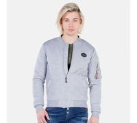 Bomberjacke CIPO & BAXX "Jacken", Herren, Gr. XXL, grau (hellgrau), 70% Baumwolle, 30% Polyester, unifarben, regular fit normal, Jacken Bomberjacke, mit Brust Logo, CJ-151 (19726823-XXL) hellgrau