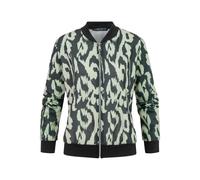 Bomberjacke CLOUD 5IVE "CLOUD 5IVE Blouson Bomber Jacket", Damen, Gr. XXL, grün, 95% Viskose, 5% Elasthan, normal, amerikanischer Ausschnitt, Jacken Bomberjacke (33859959-XXL) grün