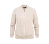 Bomberjacke CLOUD 5IVE "CLOUD 5IVE Light Blouson Bomber Jacket", Damen, Gr. XXL, beige, 95% Polyester, 5% Elasthan, unifarben, normal, amerikanischer Ausschnitt, Jacken Bomberjacke (90677834-XXL) beig