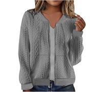 Bomberjacke Damen Kurze Blouson Jacke Casual Pilotenjacke Langarm Outwear Zip Up Solid Leichte Coat Sweatjacke Blitzangebote