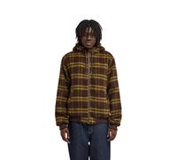 Bomberjacke ELEMENT "Hooded Bomber Jacket", Herren, Gr. XL, braun (brushed plaid mole), Obermaterial: 80% Polyester, 20% Wolle., Jacken Bomberjacke (43653349-XL) brushed plaid mole