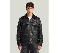 Bomberjacke G-STAR "Leather Bomberjacke", Herren, Gr. XL, dk schwarz, Obermaterial: 100% Leder, Jacken Bomberjacke (32044647-XL) dk schwarz