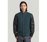 Bomberjacke G-STAR "MN Premium Bomber", Herren, Gr. L, grün (legion blau), Obermaterial: 70% Wolle, 30% Polyamid, Jacken Bomberjacke (12451862-L) legion blau