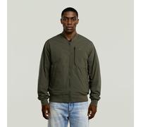 Bomberjacke G-STAR "Tech Bomber", Herren, Gr. L, grau (asfalt), Twill, Obermaterial: 65% Baumwolle, 31% Polyamid, 4% Elasthan, casual, regular fit, Langarm Rippbündchen, Jacken, mit Steppfutter (90606