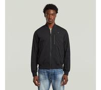 Bomberjacke G-STAR "Tech Bomber", Herren, Gr. L, schwarz (dk schwarz), Twill, Obermaterial: 65% Baumwolle, 31% Polyamid, 4% Elasthan, regular fit, Rippbündchen, Jacken Bomberjacke, mit Steppfutter (28