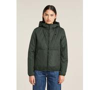 Bomberjacke G-STAR "Utility Quilted Hooded Overshirt", Damen, Gr. L, grün (asfalt), Obermaterial: 65% Polyester, 35% Baumwolle, Jacken Bomberjacke (61870157-L) asfalt