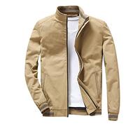 Bomberjacke Herren, Jacke Herren Blouson Leicht, Übergangsjacke Leichte Sommerjacke Herren, Stehkragen Pilotenjacke Mit Reissverschluss Fliegerjacke Einfarbig Sportjacke, Herren Blouson Sommer