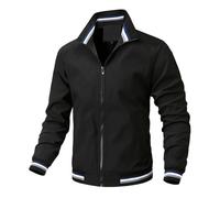 Bomberjacke Herren Leichte Dünne Übergangsjacke Autumn Blouson Sportjacke Stehkragen Business Casual Fliegerjacke Bequeme Jacke Mäntel Mit Reißverschlusstaschen Overshirt Einfarbig Winterjacke