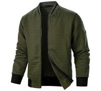Bomberjacke Herren Sommer,Cargo Jacke Herren übergangsjacke Frühling Leicht Freizeit Blouson mit Reißverschluss Outdoor Winddicht Dünne Jacke mit Taschen Einfarbige Lässige Baseball Jacke