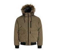 Bomberjacke JACK & JONES "JJCHARLIE DETACHABLE FAUX FUR BOMBER", Herren, Gr. XS, e.wood, Web, Obermaterial: 100% Polyester, unifarben, regular fit, Jacken Bomberjacke (53247041-XS) e.wood
