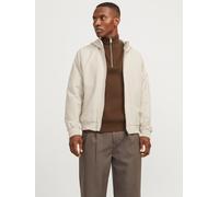 Bomberjacke JACK & JONES "JJEPERFECT BOMBER NOOS", Herren, Gr. L, gelb (moonbeam), Web, Obermaterial: 92% Polyester, 8% Elasthan, unifarben, regular fit taillenbedeckt, ohne Ausschnitt, Rippbündchen,