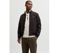 Bomberjacke JACK & JONES "JPRBLUBRAD BOMBER JACKET SN", Herren, Gr. XS, braun (schwarz beauty), Web, Obermaterial: 90% Polyester, 10% Elasthan, unifarben, regular fit normal, Jacken Bomberjacke, Mater
