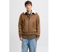 Bomberjacke JACK & JONES "JPRCCLUKE BOMBER JACKET SN", Herren, Gr. XXL, braun (toffee), Web, Obermaterial: 100% Polyester, unifarben, regular fit, Jacken (12637368-XXL) toffee