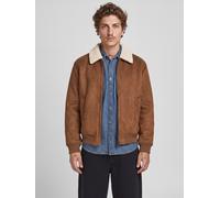 Bomberjacke JACK & JONES "JPRCCLUKE BOMBER JACKET SN", Herren, Gr. XXL, hot fudge, Web, Obermaterial: 100% Polyester, unifarben, regular fit normal, Rippbündchen, Jacken Bomberjacke, Kunstfaser, regul