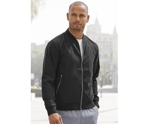 Bomberjacke JOHN DEVIN "/ Blouson mit Rippkragen", Herren, Gr. L (52/54), schwarz, Web, Obermaterial: 100% Polyester. Futter: 100% Polyester, regular fit hüftlang, Rundhals, 2-Naht-Ärmel Rippbündchen,
