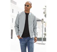 Bomberjacke JOHN DEVIN "/ Blouson mit Rippkragen", Herren, Gr. XXL (60/62), grau, Web, Obermaterial: 100% Polyester. Futter: 100% Polyester, unifarben, regular fit hüftlang, Rundhals, 2-Naht-Ärmel Rip