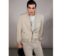 Bomberjacke JOOP "Arik", Herren, Gr. 48, beige (open braun), Web, Obermaterial: 100% Polyester, unifarben, regular fit normal, Rundhals, eingesetzt angesetztes Bündchen, Jacken Bomberjacke, Regular fi