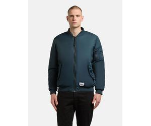 Bomberjacke KHUJO "Adon", Herren, Gr. XL (54), blau, Material: 100% Nylon, gerade hüftbedeckend, Rippstrickbündchen, Jacken Bomberjacke, Leichte Winterjacke in Shiny-Optik (29642226-XL) blau