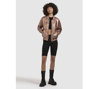 Bomberjacke KHUJO "ANEO", Damen, Gr. L, rosa (rosa metallic), Web, 100% Polyester, loose fit hüftlang, eingesetzt elastischer Bund, Jacken Bomberjacke (36463914-L) rosa metallic