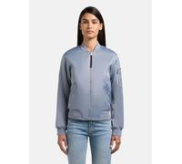 Bomberjacke KHUJO "Beth", Damen, Gr. XL (42), grau (blau), Obermaterial: 97% Polyester, 3% Elasthan. Futter: 100% Polyester. Wattierung: 100% Polyester, lässig geschnitten hüftlang, Rippstrickbündchen
