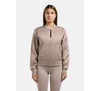 Bomberjacke KHUJO "Beth", Damen, Gr. XS (34), beige, Obermaterial: 97% Polyester, 3% Elasthan; Futter: 100% Polyester; Wattierung: 100% Polyester, lässig geschnitten hüftlang, Rippstrickbündchen, Jack