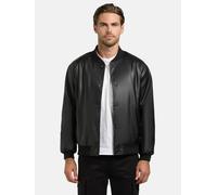 Bomberjacke KHUJO "Cale", Herren, Gr. S (48), schwarz, Obermaterial: 100% Polyester. Innenfutter: 100% Polyester. Wattierung: 100% Polyester. Beschichtung: 100% Polyurethan, lässig geschnitten hüftbed