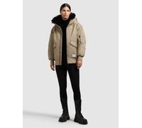 Bomberjacke KHUJO "CELA", Damen, Gr. XS, bomber beige, Twill, 100% Nylon, unifarben, eingesetzt Rippbündchen, Jacken Bomberjacke (41159021-XS) bomber beige