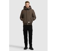 Bomberjacke KHUJO "CLEMAT", Herren, Gr. XL, dull grün, 83% Polyester, 17% Elasthan, unifarben, regular fit hüftlang, eingesetzt Rippbündchen mit Gummizug, Jacken Bomberjacke (52888238-XL) dull grün