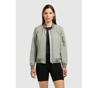 Bomberjacke KHUJO "DENZ", Damen, Gr. S, cloud grün, Web, 100% Nylon, vintage, eingesetzt angesetztes Bündchen, Jacken Bomberjacke (18740551-S) cloud grün