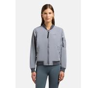 Bomberjacke KHUJO "Denz", Damen, Gr. XL (42), grau (blau), Material: 100% Nylon, lässig geschnitten hüftbedeckend, Ärmel ohne Ärmelschlitz Rippstrickbündchen, Jacken Bomberjacke, Matte Damen Übergangs
