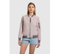 Bomberjacke KHUJO "DENZ", Damen, Gr. XL, raindrops lila, Web, 100% Nylon, regular fit hüftlang, eingesetzt angesetztes Bündchen, Jacken Bomberjacke (44707569-XL) raindrops lila