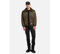 Bomberjacke KHUJO "Ground", Damen, Gr. M (50), grün, Obermaterial: 100% Nylon; Innenfutter: 100% Nylon; Kunstfell: 100% Polyester; Wattierung: 100% Polyester, weit hüftbedeckend, hoch geschlossener Au