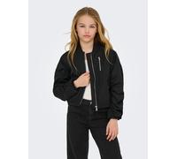 Bomberjacke KIDS ONLY "KOGMINNA LIFE BOMBER CP OTW NOOS", Mädchen, Gr. 122, schwarz, Web, Obermaterial: 100% Polyester, unifarben, Basic taillenbedeckt, elastischer Bund, Jacken Bomberjacke, mit modis