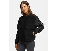 Bomberjacke mit Ärmelraffung "Willstehaben 14" Black S