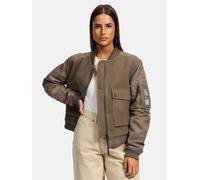 Bomberjacke mit Ärmelraffung "Willstehaben 14" Stone Brown XL