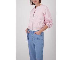 Bomberjacke MONARI "Jacke Nylon", Damen, Gr. 38, rosa, Web, Obermaterial: 100% Polyester. Futter: 100% Polyester, clean, unifarben, regular fit taillenbedeckt, Rundhals, eingesetzt angesetztes Bündche