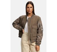 Bomberjacke mit Ärmelraffung "Willstehaben 14" Stone Brown XS