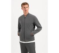 Bomberjacke NO EXCESS "No Excess Leichte melierte Strickjacke", Herren, Gr. XXL, grau melange, 68% Polyester (Recycelt), 29% Viskose, 3% Elasthan, Jacken Bomberjacke (27264555-XXL) grau melange