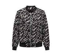 Bomberjacke ONLY CARMAKOMA "CARLUX LIFE LS BOMBER JACKET NOOS", Damen, Gr. 42, brush aop:noos derifting zebra, Web, Obermaterial: 97% Polyester, 3% Elasthan, bedruckt, regular fit normal, Bündchen, Ja