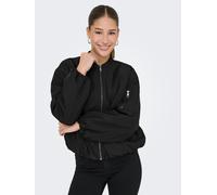Bomberjacke ONLY "ONLADEL LIFE OVERSIZED BOMBER CC OTW", Damen, Gr. S, schwarz, Web, Obermaterial: 100% Polyester, unifarben, modisch, regular fit, hoch geschlossener Ausschnitt, Langarm, Jacken (9275
