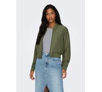 Bomberjacke ONLY "ONLALMA BOMBER OTW NOOS", Damen, Gr. M, kalamata, Web, Obermaterial: 100% Polyester, unifarben, regular fit taillenbedeckt, Rundhals, Rippbündchen, Jacken Bomberjacke, mit Seitentasc