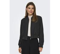 Bomberjacke ONLY "ONLALMA BOMBER OTW NOOS", Damen, Gr. M, schwarz, Web, Obermaterial: 100% Polyester, unifarben, regular fit taillenbedeckt, Rundhals, Rippbündchen, Jacken Bomberjacke, mit Seitentasch