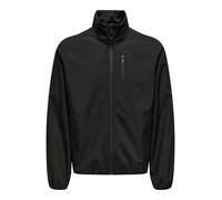 Bomberjacke ONLY & SONS "ONSODENSE SOFTSHELL BOMBER JACKET OTW OT", Herren, Gr. XL, schwarz, Web, Obermaterial: 100% Polyester, unifarben, regular fit, Jacken Bomberjacke (75801016-XL) schwarz