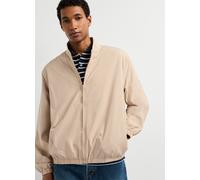 Bomberjacke PEPE JEANS "BELVEDERE", Herren, Gr. S, beige (concrete beige), Web, Obermaterial: 100% Polyester, unifarben, hüftbedeckend, elastischer Bund, Jacken Bomberjacke, mit Stehkragen, Aufnäher (
