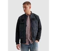 Bomberjacke PME LEGEND, Herren, Gr. L, mood indigo, Web, Obermaterial: 68% Baumwolle, 32% Nylon, normal hüftlang, angesetztes Bündchen, Jacken Bomberjacke, Ärmel aus Sweatware, Vorder- und Rückenteil