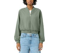 Bomberjacke QS, Damen, Gr. XS (34), light olive, Web, Obermaterial: 80% Polyester, 16% Viskose, 4% Elasthan, unifarben, lässig geschnitten hüftlang, Rundhals, elastischer Bund, Jacken Bomberjacke (516