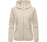 Bomberjacke RAGWEAR "Dizzie Cordy YOUMODO", Damen, Gr. XXL (44), beige (ecru), Obermaterial: 98% Baumwolle, 2% Elasthan. Innenfutter: 100% Polyester, lässig geschnitten hüftlang, hoch geschlossener Au