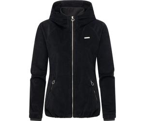 Bomberjacke RAGWEAR "Dizzie Cordy YOUMODO", Damen, Gr. XXXL(46), schwarz, Obermaterial: 98% Baumwolle, 2% Elasthan; Innenfutter: 100% Polyester, lässig geschnitten hüftlang, hoch geschlossener Ausschn